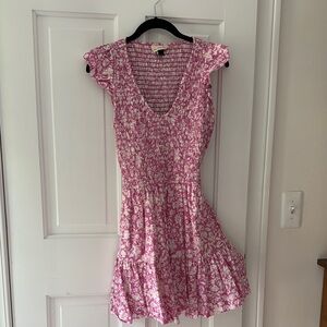 Universal Thread Pink and White Smocked Dress